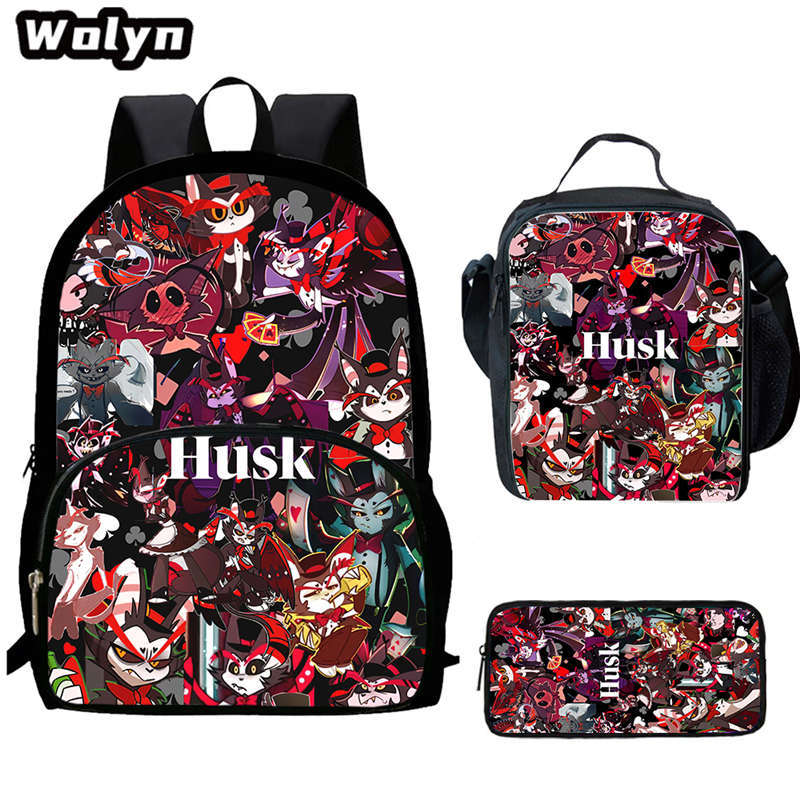 Hell Inn Hazbin Hotel Student School Bag High Value Leisure Oxford Ridge Relief Backpack