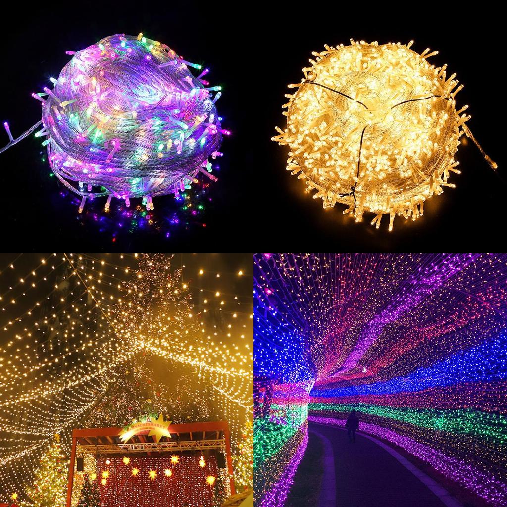 Led 20m 200 Christmas Lights Indoor And Outdoor 8mode Waterproof Lights Fairy
