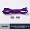 Elastic Shoelaces Round Metal Lock Shoe Laces Without Ties Convenient And Safe Lazy Shoes Lace For Sneakers Accessories