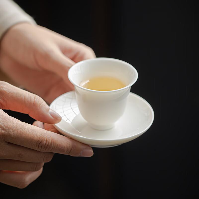 Handun Dehua Mutton Fat Jade White Porcelain Kung Fu Tea Set