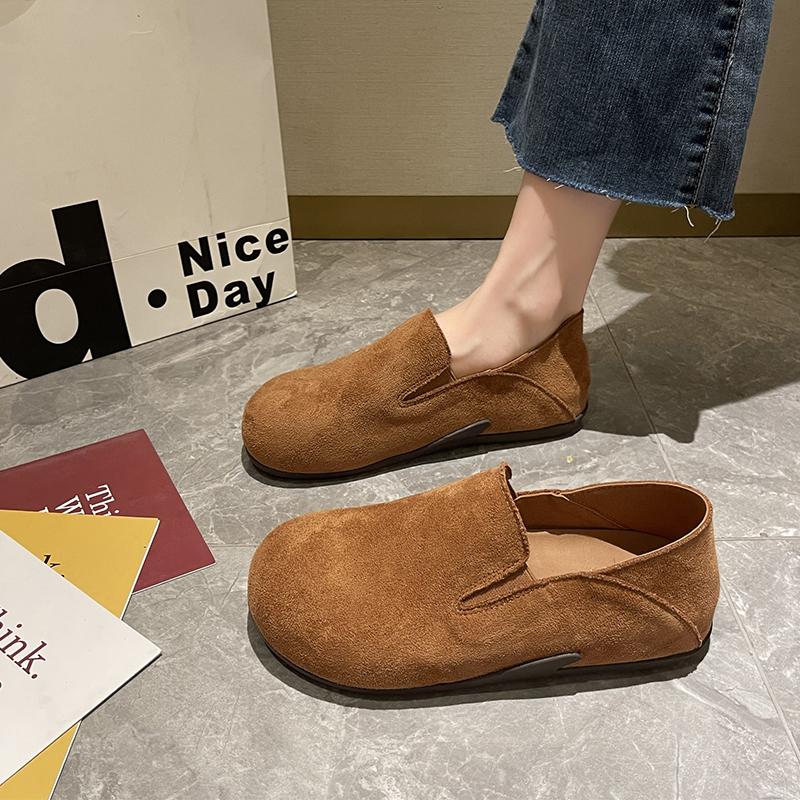 Fashion Inside Heightened 2025 New Spring and Autumn Slip-on Women's Flat Shoes Two Wears Soft-soled Non-slip Single Shoes