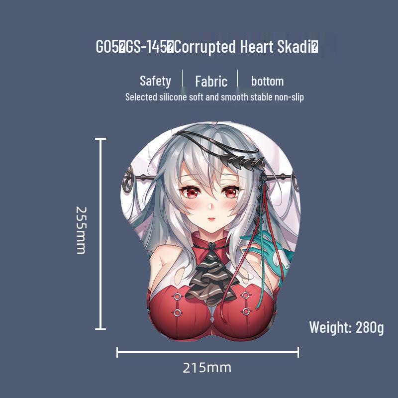 Beautiful Anime 3D Silicone Wrist Rest Mouse Pad - Creative Design, Hot Selling
