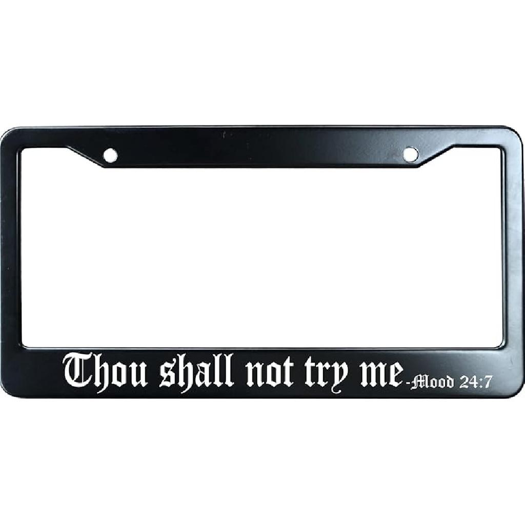 Do You Follow Jesus This Close? Matte Black Stainless Steel License Plate Frame For Christian, Jesus/God Auto Car Tag Frame, Heavy Duty License Plate