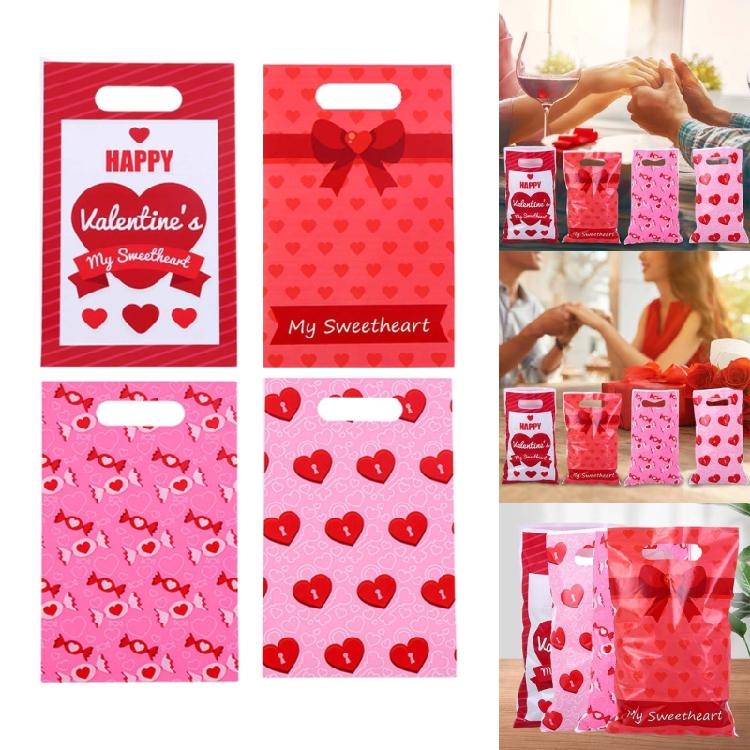 Valentine's Day Treat Bags Storage Organizers for Parties and Celebrations-50pcs
