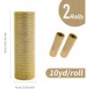Golden Grid Ribbon Christmas Tree Decoration Mesh Tulle Roll Fabric Pendant For Christmas Decor Party Home Room Xmas Wreath Gift
