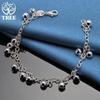 925 Sterling Silver Bells Bead Bracelet Chain  Jewelry
