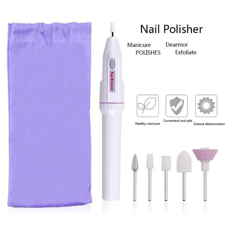 Nagelpolierer MINI Elektrisches Nagelbohrset Maniküre-/Pediküre-Schleif-/Polier-Nail-Art-Schleiffeile-Stift-Werkzeugmaschine