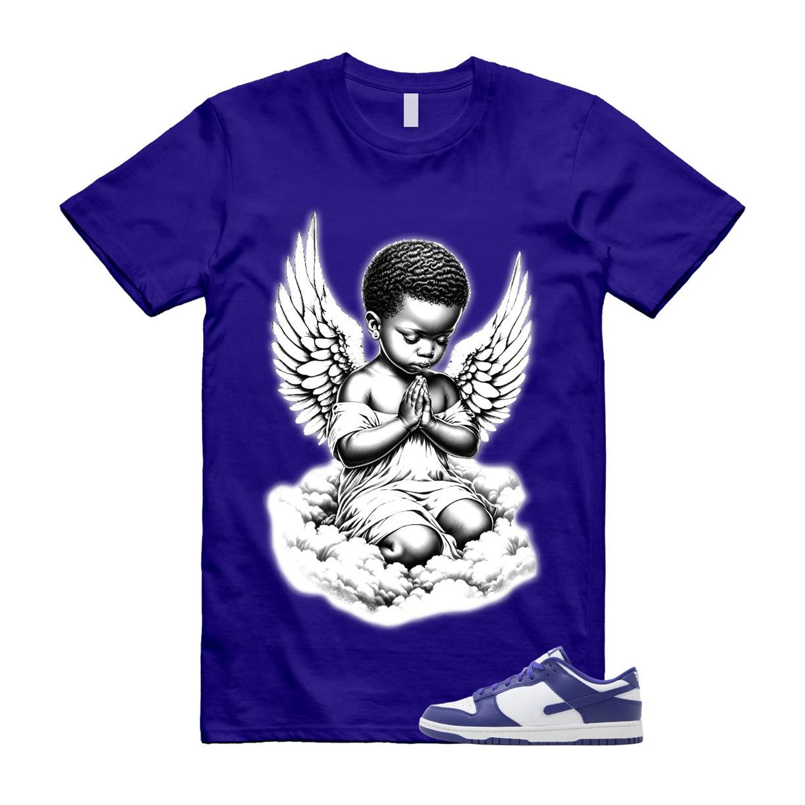 Dunk Concord Grape White Purple T Shirt Match ANGEL 3XL