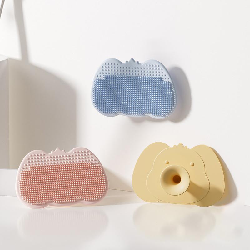 Silicone Baby Bath Brush With Suction Cup Function, Bath Brush Massager For Easy Storage