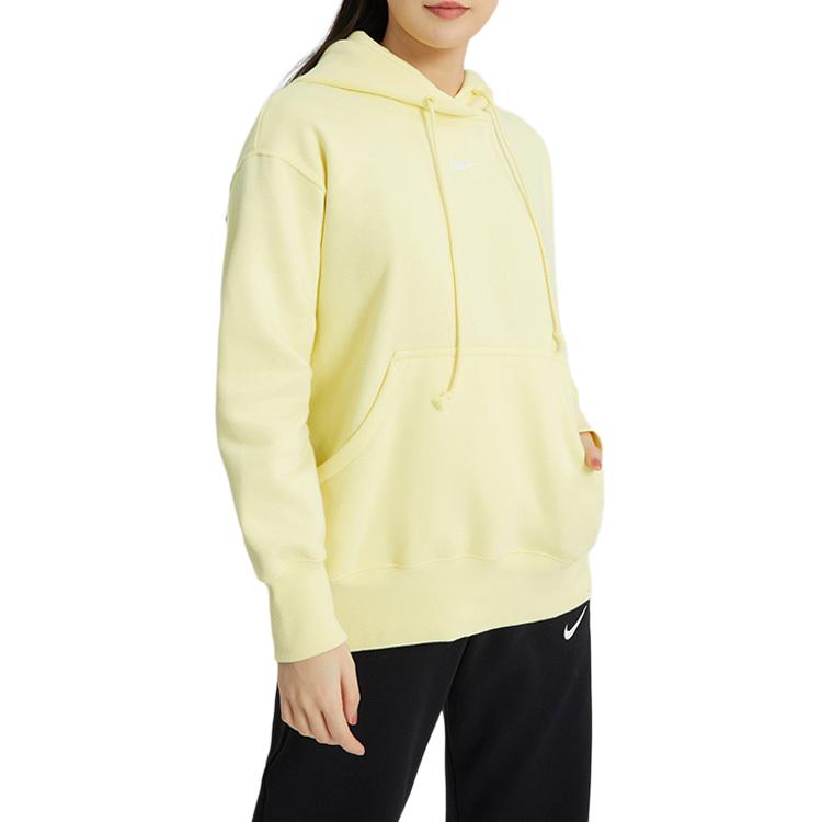 Nike Sweatshirts Women's Yellow Hooded Moderate Other DQ5861-706