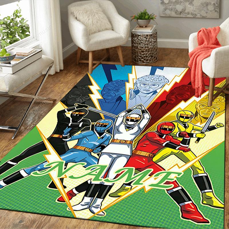 Custom 1Pc Power Rangers Heroic Team Rug Office Carpet Indoor Outdoor Entrance Doormat Nonslip Soft And Comfortable Living Room D2915220