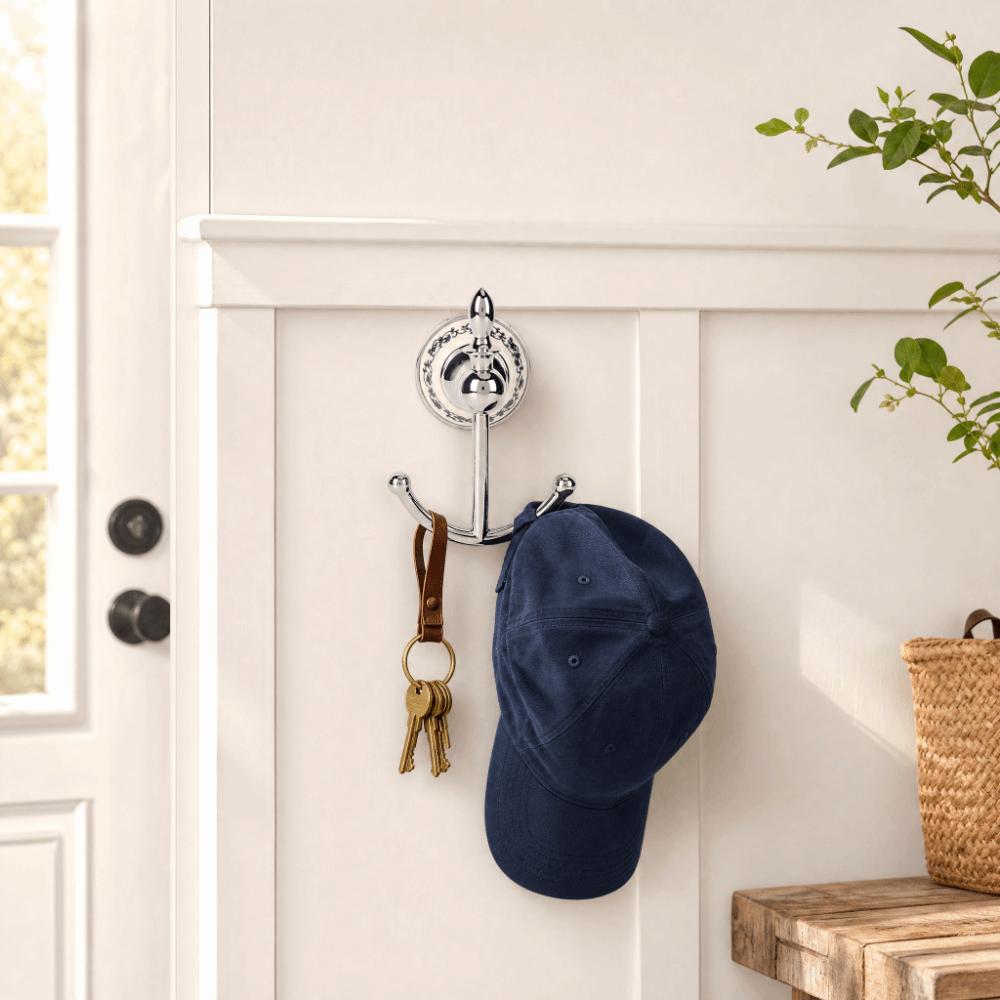 Silver Coat Hook Stainless Steel Ceramic Zinc Alloy Robe Hook Wall Hook Entryway Bathroom Bedroom