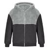 Men'S Winter Zipper Hooded Fleece Sweatshirt With Patch Pocket Casual Jacket