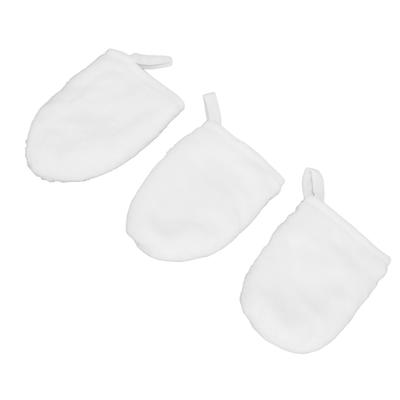 3pcs Flannel Makeup Remover Gloves Exfoliating Towelette Makeup Cleansing Gloves for Lipstick