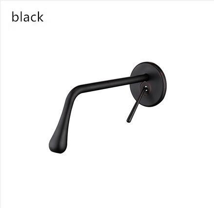 Basin Faucet Single Lever Rotation Wall Mounted  Brass Mixer Tap Bathroom Basin Water Sink Mixer In-Wall Style