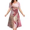 2026 New Summer Loose A-line Dress 3D Printing Short-sleeved Women's Evening Dress Women's Elegant Fashion Round Neck Dress
