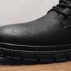 Classic Men Black Ankle Boots Four Seasons Vintage Fashion Waterproof Comforts Handmade Leather Boots Mens Hiking High Top Shoes