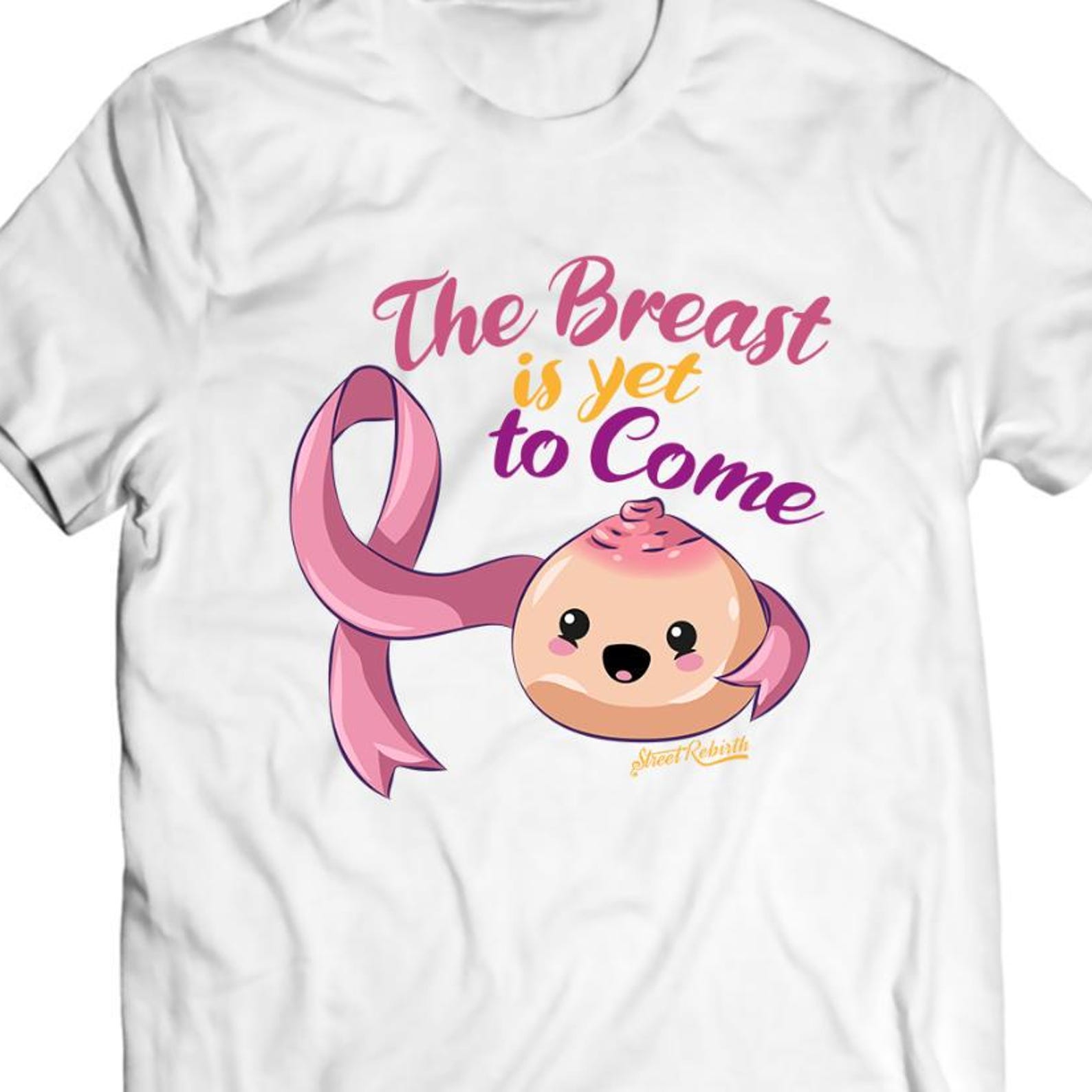 Kawaii Breast Cancer Awareness Shirt, Mastectomy Gift, Funny Chemo Tee M