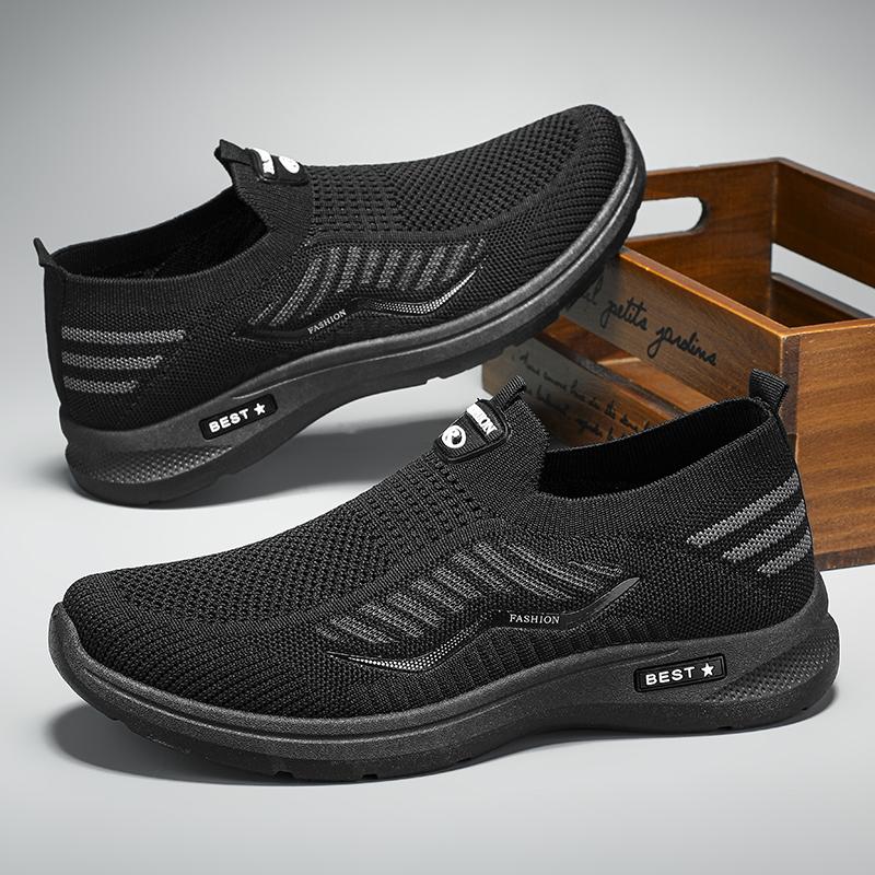 Men Casual Shoes Breathable Sneakers Mens Lightweight Walking Running Shoes Slip On Loafers for Couple Zapatillas Hombre Size 44