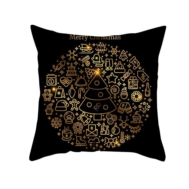 Christmas Themed Pillowcases Car Accessories Office Santa Claus Living Room Sofa Home Pillowcases