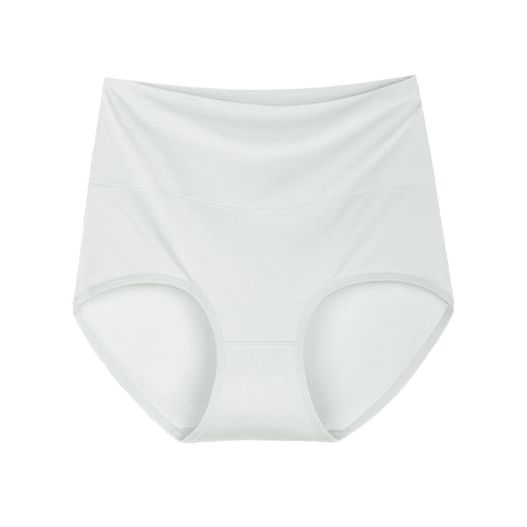 Plus Size Ladies Spring and Autumn Cotton Antibacterial Crotch Naked Breathable High Waist Belly Triangle Briefs