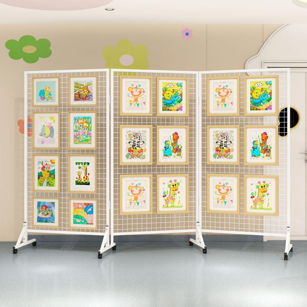 Wrought Iron Folding Display Stand for Art Exhibitions and Storage