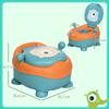 Baby Potty, 6-36 Months, Alien-Shaped, Lid, Non-Slip, 35.6x35.7x22.2 Cm, Blue