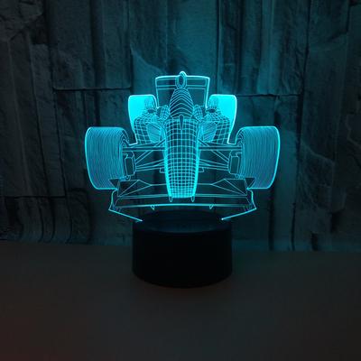 Zdroj Závodní auto 7 barev 3D noční světlo dotykové dálkové ovládání stolek Moderní stolní lampa dekorativní 3d malá stolní lampa