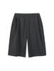 Enbiei Single-Pleat Wide Bermuda Sweatpants Dark Gray