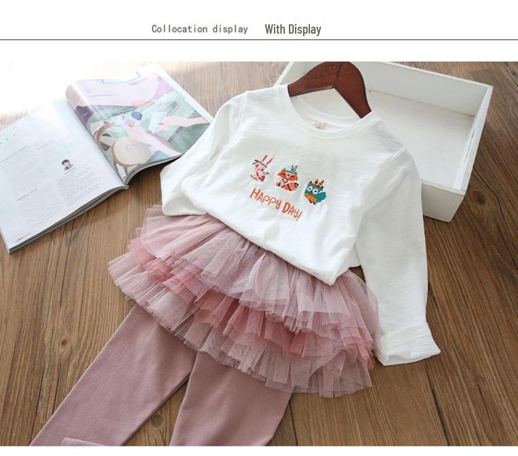 Girls' Fashionable Culottes: 2024 Spring & Autumn Style Skirt Leggings for Children