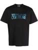 T-shirt z nadrukiem logo VERSACE JEANS COUTURE - CZARNY. Koszulka unisex