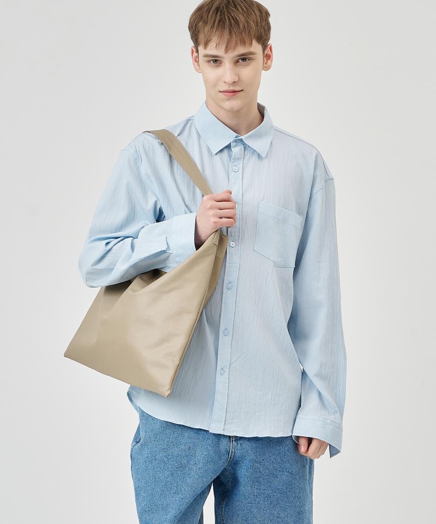 The-Abon Natural Square Shoulder Bag Olive