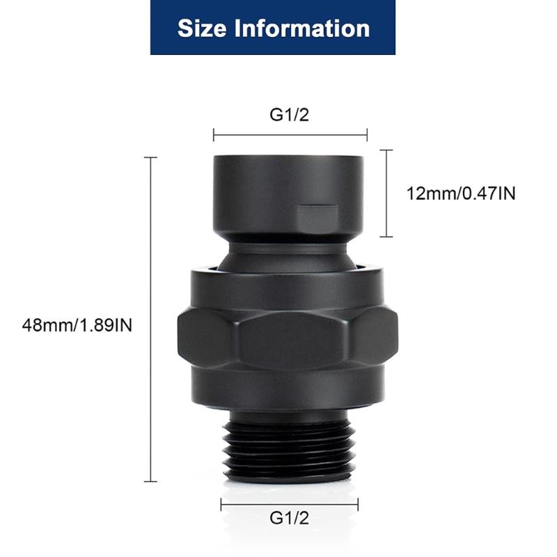 Adjustable Shower Arm Connector Brass Shower Head Swivel Ball Adapter enhances Durability & Rusts Resistance for Bathroom