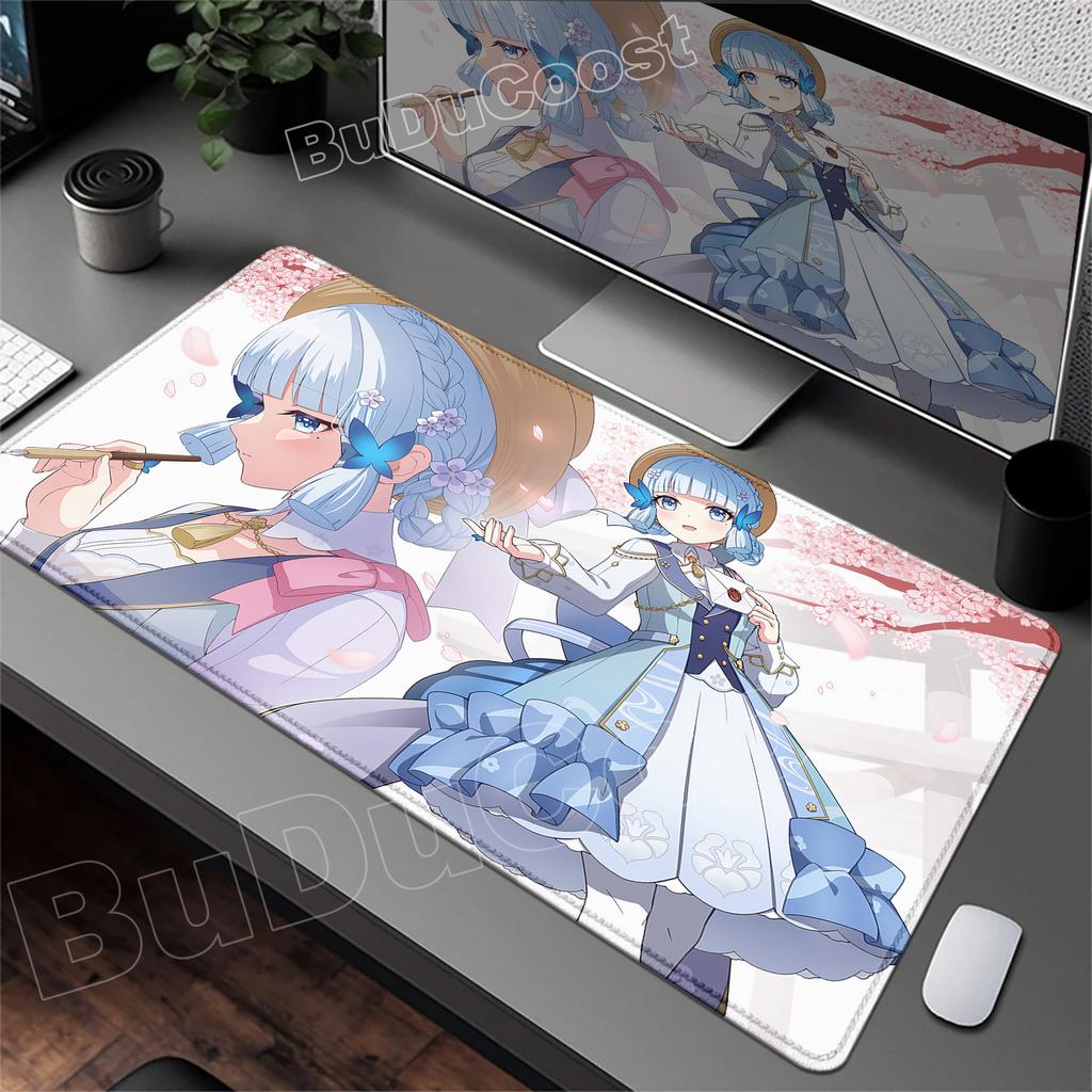 Beautiful Kamisato Ayaka Genshin Impact Mouse Pad Large Desk Mat Keyboard Office Rubber Game PC Non-slip Mousepad XXL Accessorie