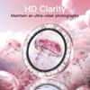 JEDirect iPhone 15 15 Plus Inch Camera Lens Film Glitter Shiny Individual 9H Tempered Glass Metal Ring Cover HD Clear 1 Set 6.1 inch/iPhone 6.7 (Pink)