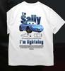Sommer Lightning McQueen und Sally T-Shirt für Paare Mcqueen Sally Druck T-Shirts für Jungen Mädchen Baumwolle Fans Geschenk Oberteile Kleidung