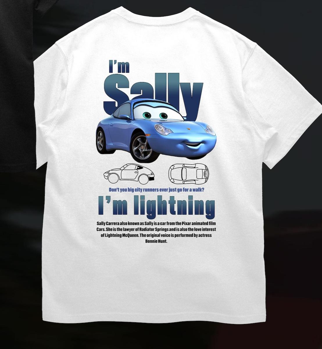 

Summer Lightning Mcqueen and Sally T Shirt for Couples Mcqueen Sally Print Tshirtsfor Boys Girls Cotton Fans Gift Tops Clothing 4XL