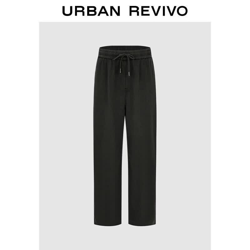 UR2026 Men s Denim Elastic Waist Drawstring Casual Trousers 32