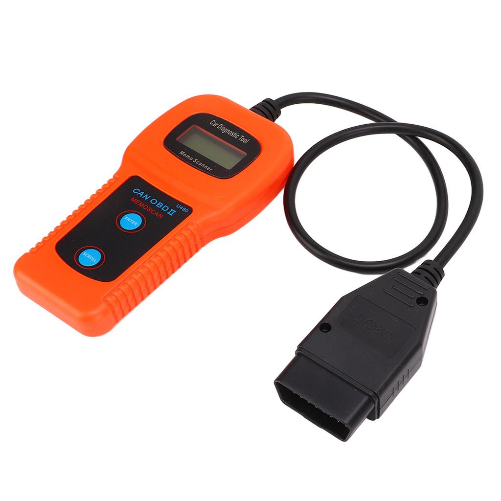 U480 Car OBD2 Diagnostic Scanner LCD Display 10?12V DC Universal Engine Code Reader Tool