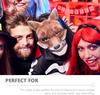 Breathable EVA Fox Half Mask Halloween Animal Cosplay Prop White Fur Effect Party Masquerade Lightweight Face Cover