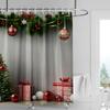 Home Decoration Shower Curtains for Bathroom Waterproof Curtain Fabric Modern Nordic Style Living Room Merry Christmas Winter