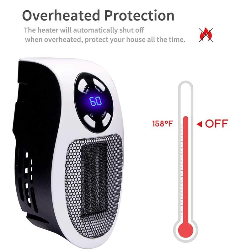 Electric Heater Household Heater Heating Furnace Convenient Room Heater Remote Control Wall Mounted Remote Heater Winter Heating