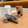 Fashion Glitter Astronaut Foot Stand Phone Case For iPhone 16 15 14 13 11 Pro XR Xs Max 12 Mini Plating Holder Cover On 7 8 Plus