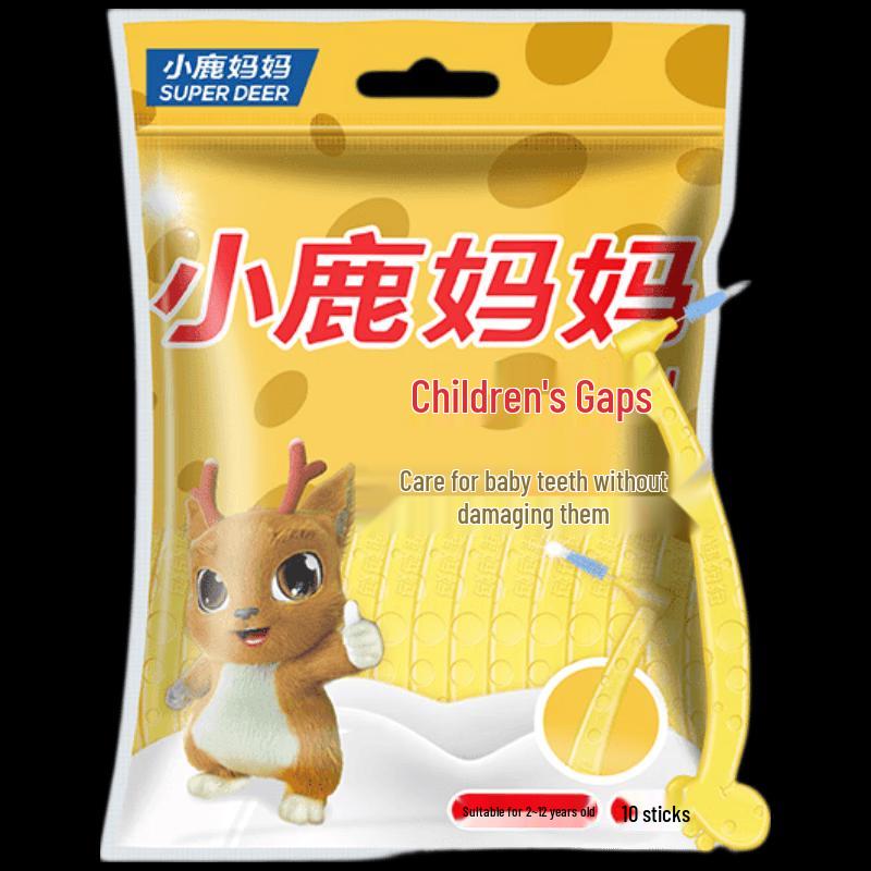 Little Deer Mom Kids L-shaped Soft Silicone Interdental Brush