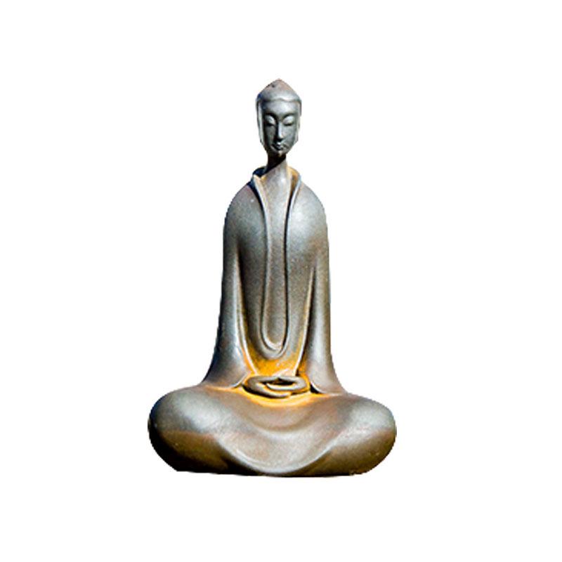 Zen Northern Wei Buddha Resin Statue: Handmade Chinese-Style Decor for Living Room