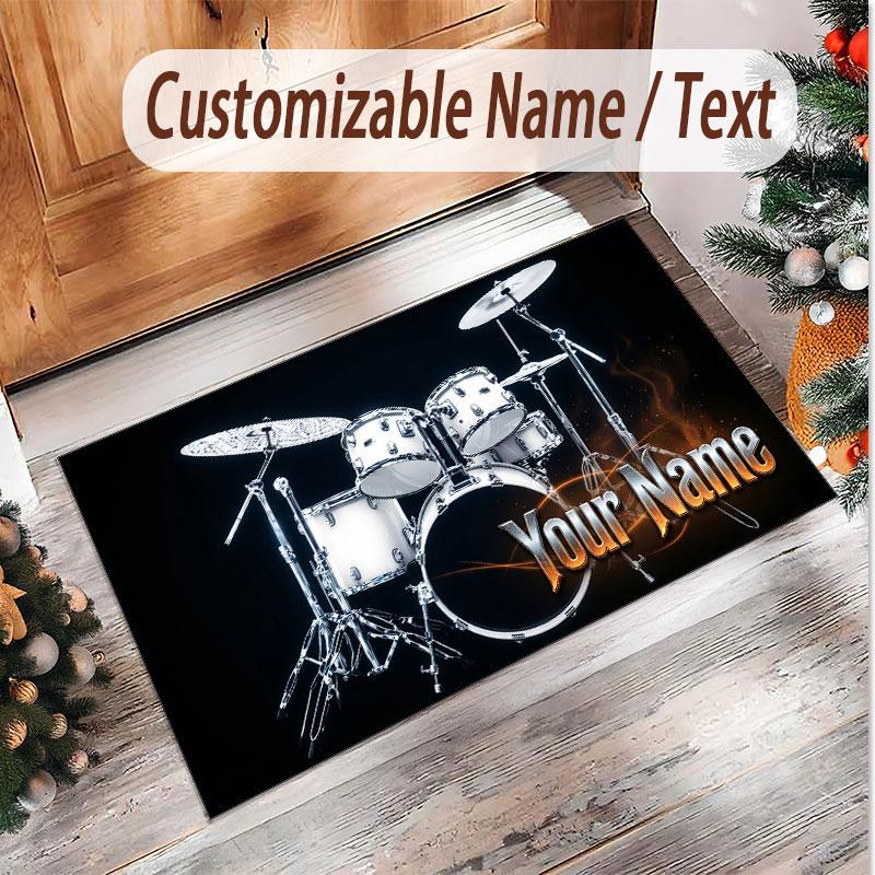 Other Similar Designs Theme Soft Crystal Velvet Rug Custom Name & Text Print Non Slip Floor Rug for Bedroom Living Room