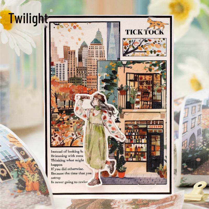 Twilight Washi Tape: Morning & Evening Scenery Series – 6 Styles for Journals & Collages