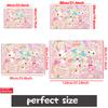 Kawaii Cute Magical Animal Doormat, 2D Print Non-slip Floor Mat,Pink Sweet Entrance Rug for Girls Bedroom Living Room Decor Gift