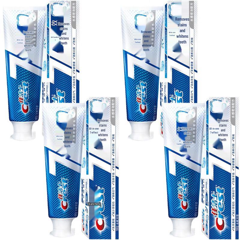 Crest All-in-One 7-Effect Whitening Toothpaste (180g x 4) with Vinda Tissues