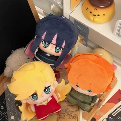 Anime Panty & Stocking 10cm Cotton Doll Plush Toy Character Peripheral Cute Brief Design Collectible Anime Fans Gift Pendant
